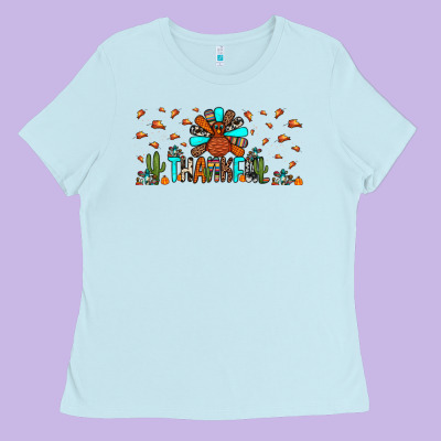 Thankful Turkey Ladies Tee Designed By Jahusdesignshop