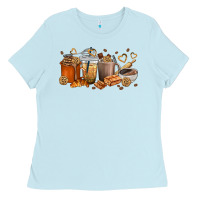 Baby Blue cookie coffee cups Ladies Tee - texasbilliewilder