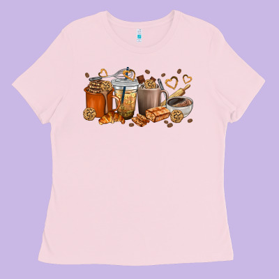 Cookie Coffee Cups Ladies Tee Designed By Texasbilliewilder