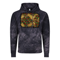 Cloud Black christmas trees and leopard background Vintage Hoodie - BundleAndBundleShop