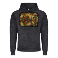 Vintage Arctic christmas trees and leopard background Vintage Hoodie - BundleAndBundleShop