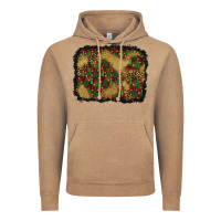 Vintage Coffee christmas trees and leopard background Vintage Hoodie - BundleAndBundleShop