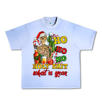 Grape Ice Christmas ho ho ho holy shit what a year skeleton Urban Heavy Tee - AdoDesignShop