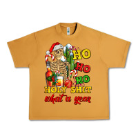 Christmas Ho Ho Ho Holy Shit What A Year Skeleton Urban Heavy Tee | Teevron