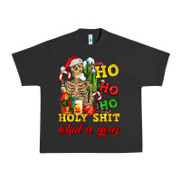 Pigment Black Christmas ho ho ho holy shit what a year skeleton Urban Heavy Tee - AdoDesignShop