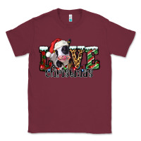 Burgundy love Christmas cow Classic Tee - Jasminsmagicworld