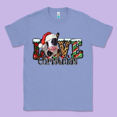 Love Christmas Cow Classic Tee Designed By Jasminsmagicworld