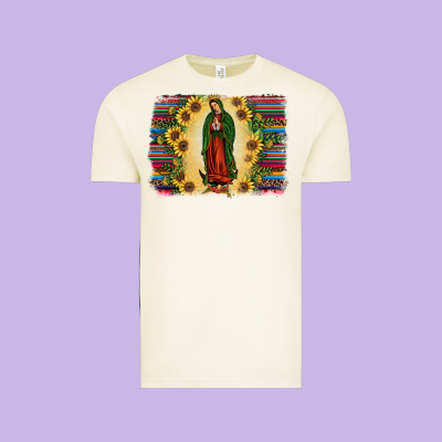 Serape Our Lady Of Guadalupe2 Vintage Tee Designed By Jahusdesignshop
