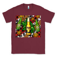Burgundy beer bottles with golden snow Classic Tee - AdoDesignShop