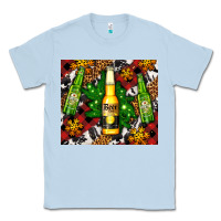 Dusty Blue beer bottles with golden snow Classic Tee - AdoDesignShop