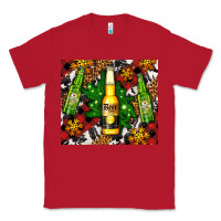 Red beer bottles with golden snow Classic Tee - AdoDesignShop