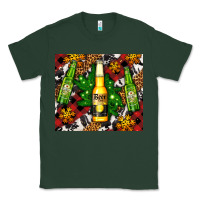 Sports Green beer bottles with golden snow Classic Tee - AdoDesignShop