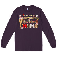 Plum somebody's loud mouth baseball Long Sleeve Tee - JahusDesignShop