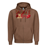 Chestnut mamas boy with leopard Zipper Hoodie - NancyCooperArtShop