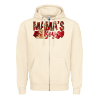 Sandshell mamas boy with leopard Zipper Hoodie - NancyCooperArtShop