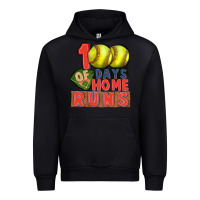 Black 100 days of home runs softball Urban Hoodie - CowGirlArtShop