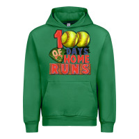 Emerald 100 days of home runs softball Urban Hoodie - CowGirlArtShop