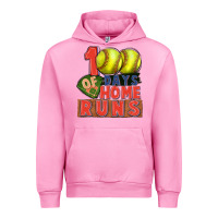 Fuchsia Pink 100 days of home runs softball Urban Hoodie - CowGirlArtShop