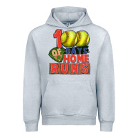 Heather Grey 100 days of home runs softball Urban Hoodie - CowGirlArtShop