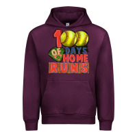 Mauve Wine 100 days of home runs softball Urban Hoodie - CowGirlArtShop