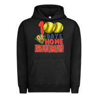 Pigment Black 100 days of home runs softball Urban Hoodie - CowGirlArtShop