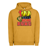 Pigment Peanut Butter 100 days of home runs softball Urban Hoodie - CowGirlArtShop