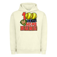 Pigment Pistachio 100 days of home runs softball Urban Hoodie - CowGirlArtShop