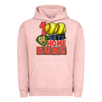 Pigment Salmon 100 days of home runs softball Urban Hoodie - CowGirlArtShop