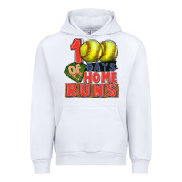 White 100 days of home runs softball Urban Hoodie - CowGirlArtShop
