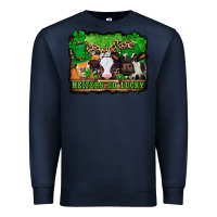 Navy st patricks cows heifers go lucky Premium Sweatshirt - Jasminsmagicworld
