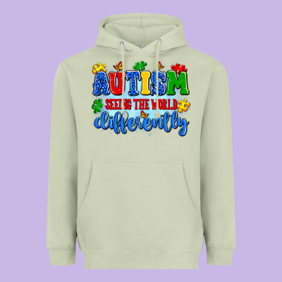 Autism Seeing The World Differently Heavyweight Hoodie Designed By Artiststas