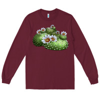 Burgundy blossfeldia cactus Long Sleeve Tee - LillyAllenDesigns