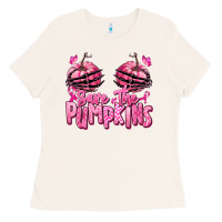 Bone save the pumpkins breast cancer Ladies Tee - RanaPortraitStore