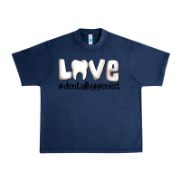 Navy love dental hygienist Urban Heavy Tee - AdoDesignShop
