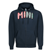 Navy mini christmas plaid Zipper Hoodie - MaliasSmallBusiness