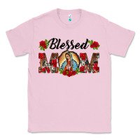 Bubblegum Pink blessed mom lady of guadalupe Classic Tee - BarkalooDesign