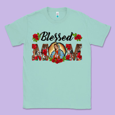 Blessed Mom Lady Of Guadalupe Classic Tee Designed By Barkaloodesign