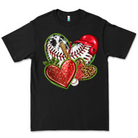 Black baseball with strawberry hearts Premium Tee - texasbilliewilder