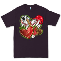 Plum baseball with strawberry hearts Premium Tee - texasbilliewilder