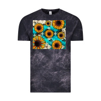 Cloud Black gemstone sunflower Vintage Tee - JahusDesignShop