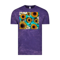Cloud Purple gemstone sunflower Vintage Tee - JahusDesignShop
