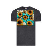 Vintage Black gemstone sunflower Vintage Tee - JahusDesignShop