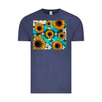 Vintage Denim gemstone sunflower Vintage Tee - JahusDesignShop
