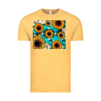 Vintage Mustard gemstone sunflower Vintage Tee - JahusDesignShop