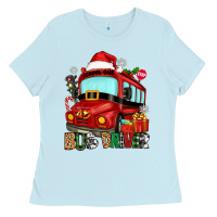 Baby Blue christmas bus driver Ladies Tee - Zillion Design Studio