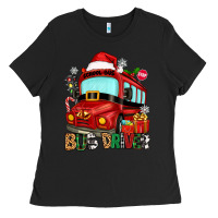 Black christmas bus driver Ladies Tee - Zillion Design Studio