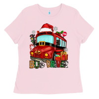 Bubblegum Pink christmas bus driver Ladies Tee - Zillion Design Studio