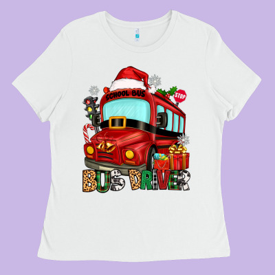 Christmas Bus Driver Ladies Tee Designed By Zillion Design Studio