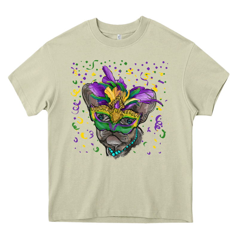 Mardi Gras Mask French Bulldog Heavy Core Tee by RanaPortraitStore | Teevron