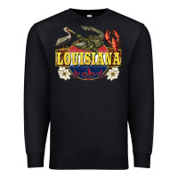 Black louisiana state Premium Sweatshirt - BarkalooDesign